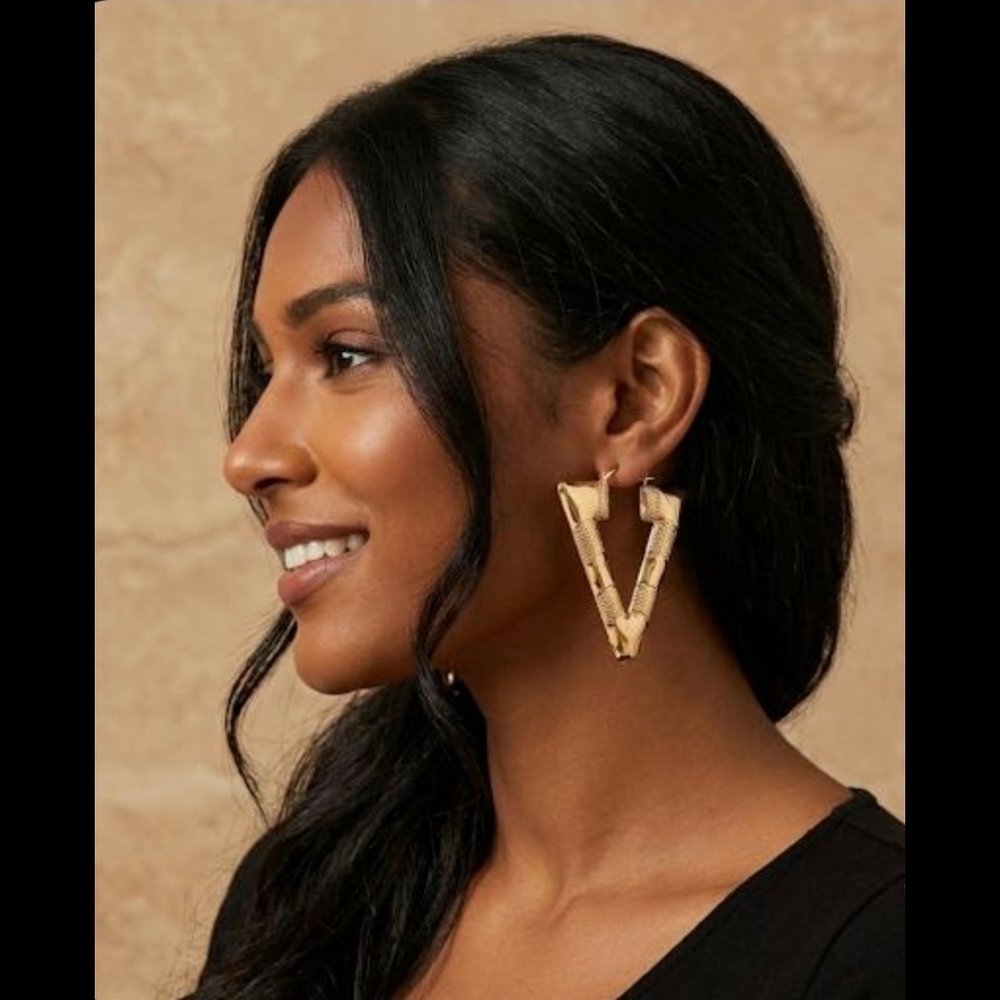 🆕️NEW LISTING!! NWOT TRIANGLE HOOP EARRINGS